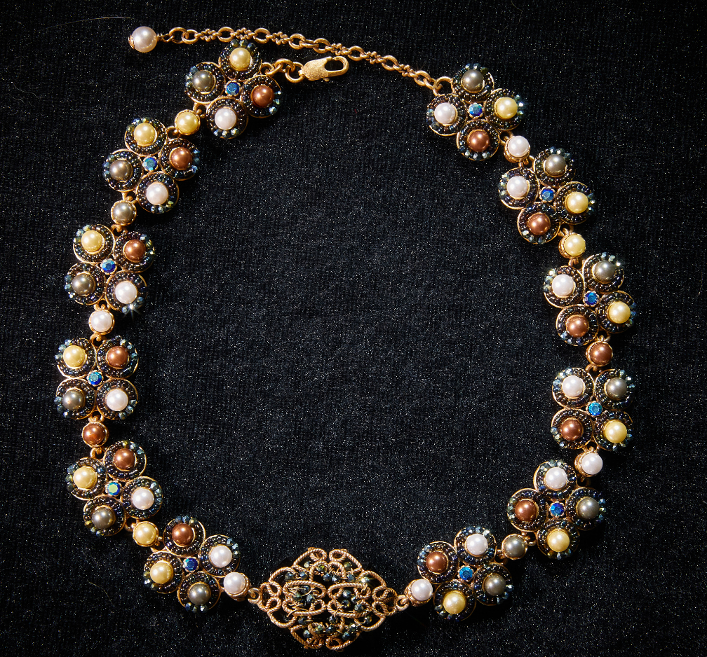 Sparkling Swarovski Crystal Copper Alloy Pearl-Imitation Jewelry Set KK-92203