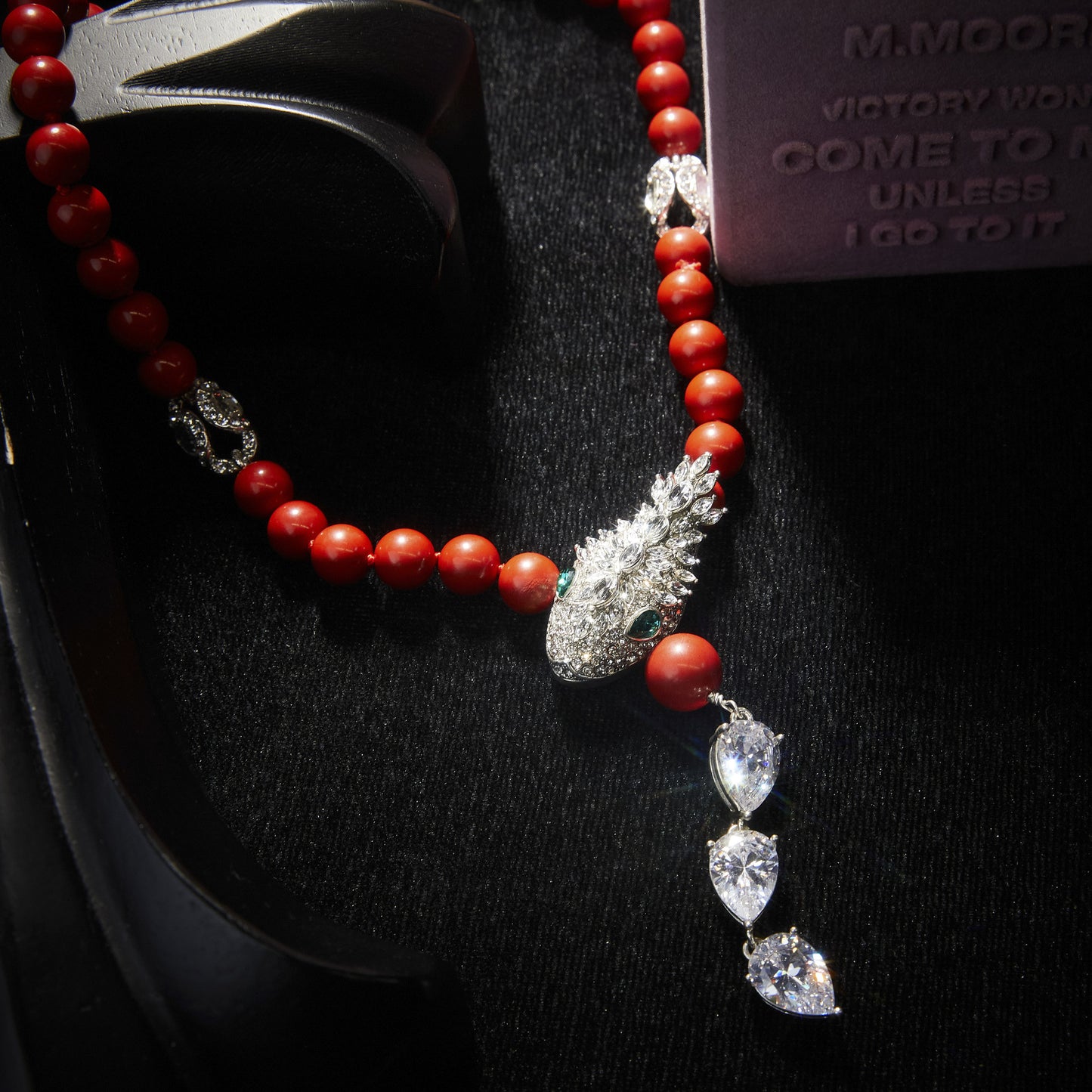 Sleek Swarovski Crystal Copper Alloy Necklace KK-91875