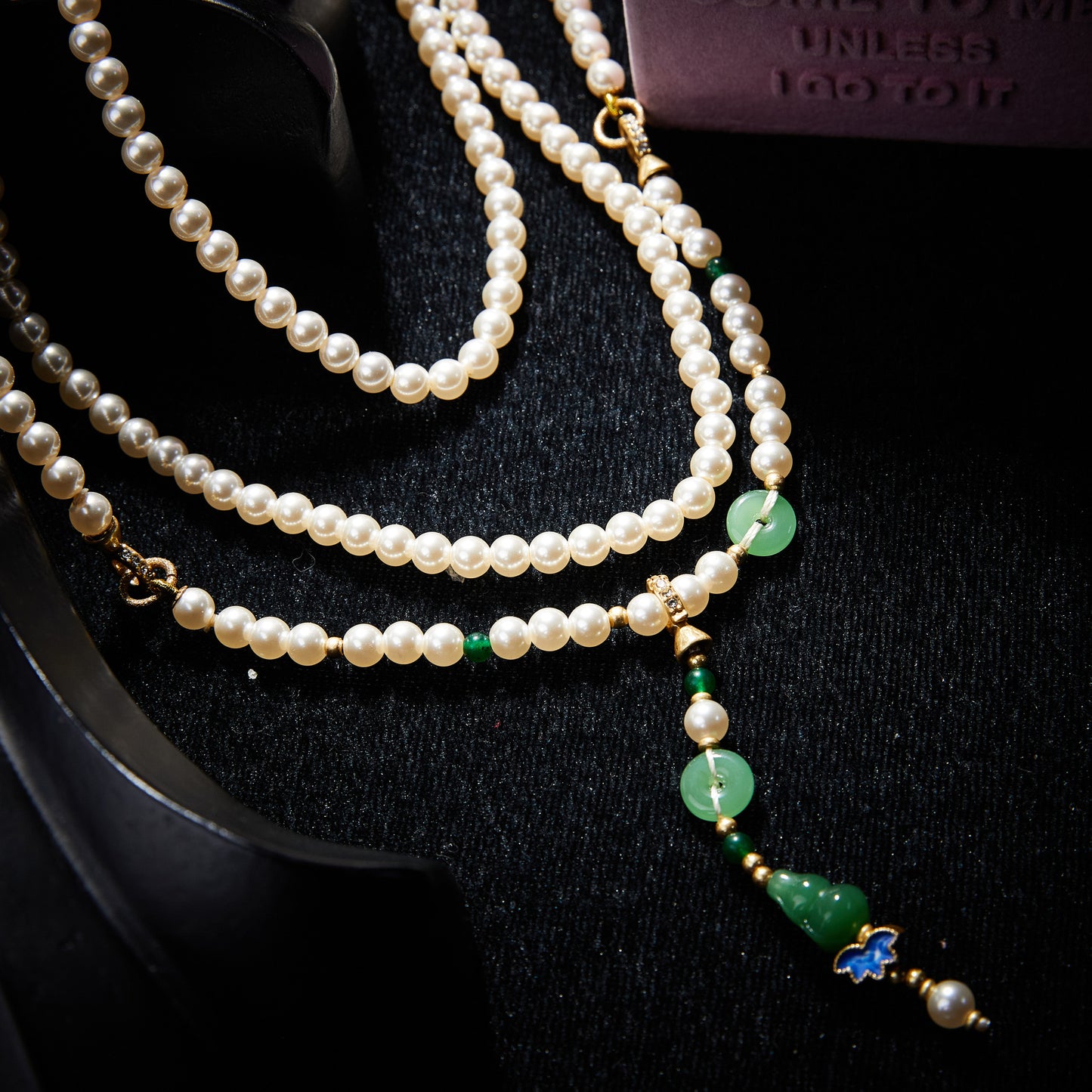 Refined Swarovski Crystal Copper Alloy Pearl-Imitation Necklace & Earrings KK-91895