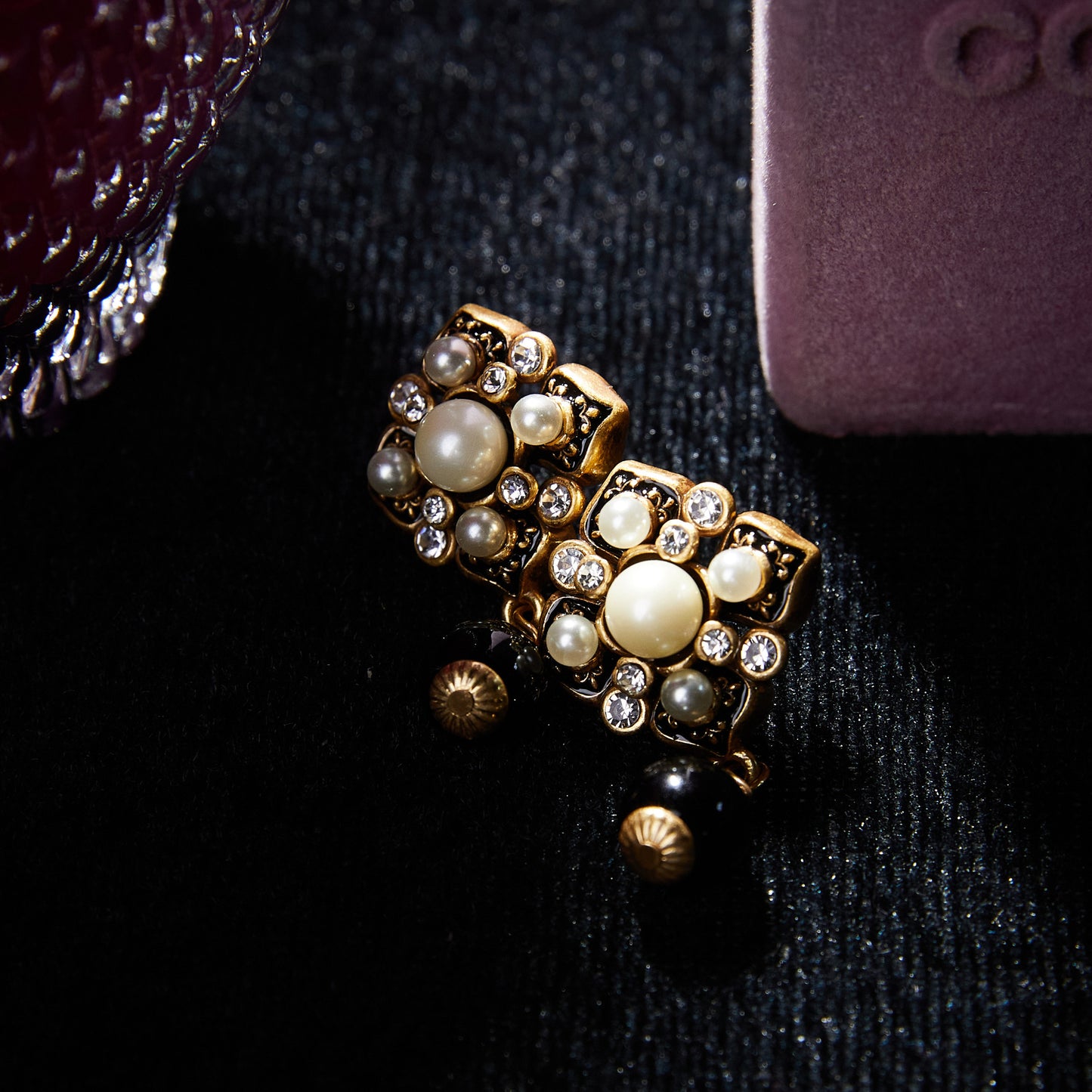 Timeless Swarovski Crystal Copper Alloy Pearl-Imitation Necklace & Earrings KK-91970