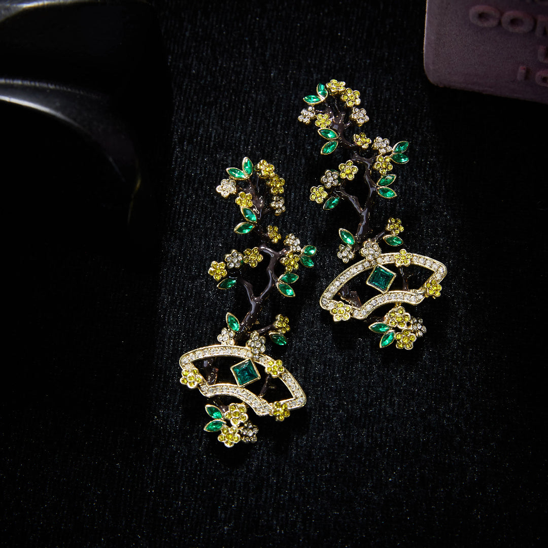 Sparkling Swarovski Crystal Copper Alloy Pearl-Imitation Jewelry Set KK-JB0049