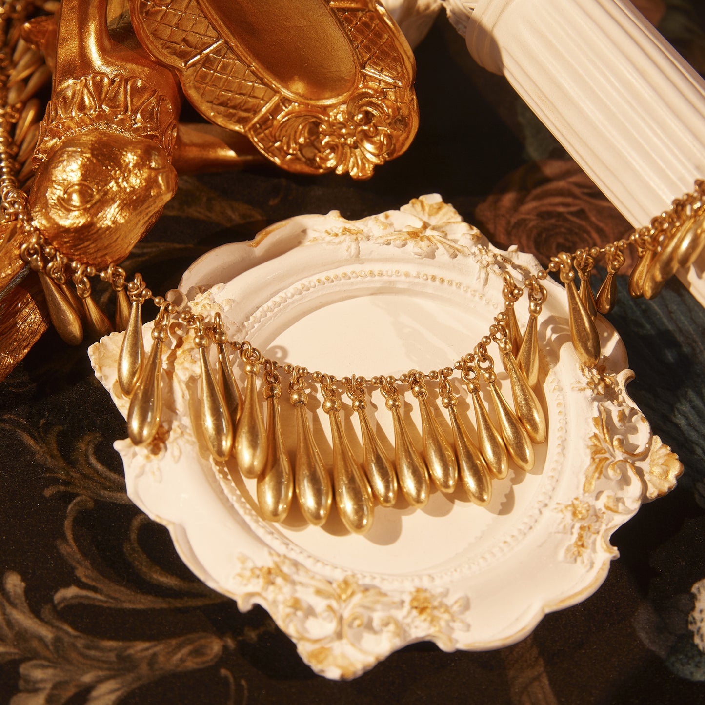 Elegant Copper Alloy Necklace KK-91369