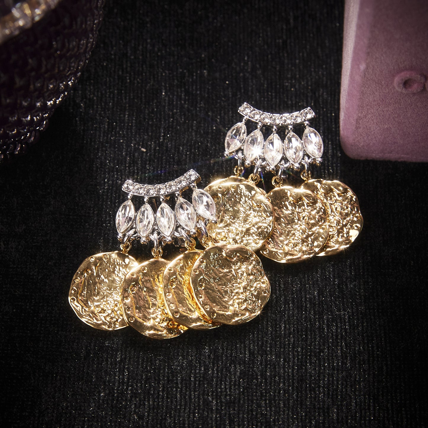 Refined Swarovski Crystal Copper Alloy Earrings KK-91666