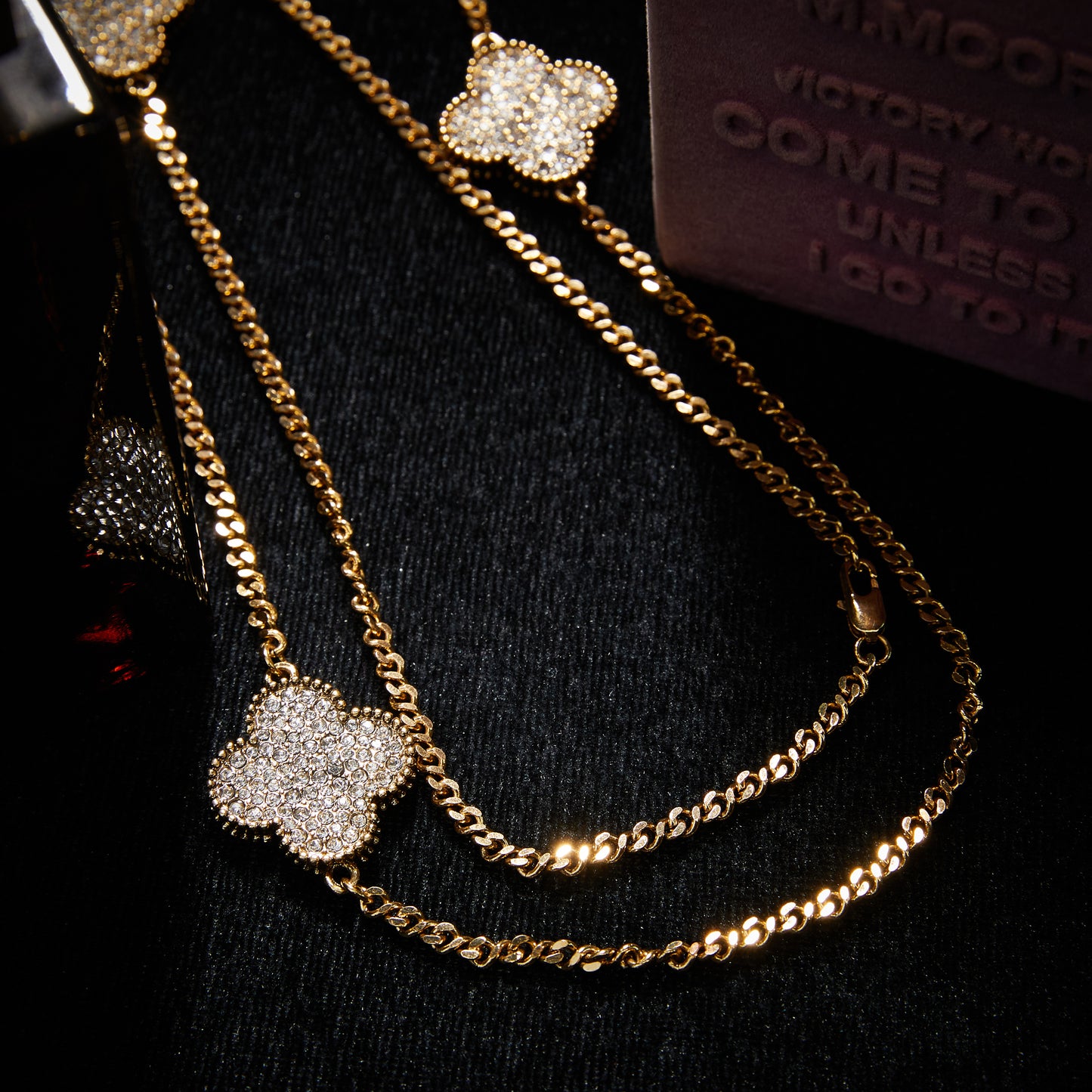 Copper Alloy Swarovski Crystal Necklace & Earrings Set KK-JB0118