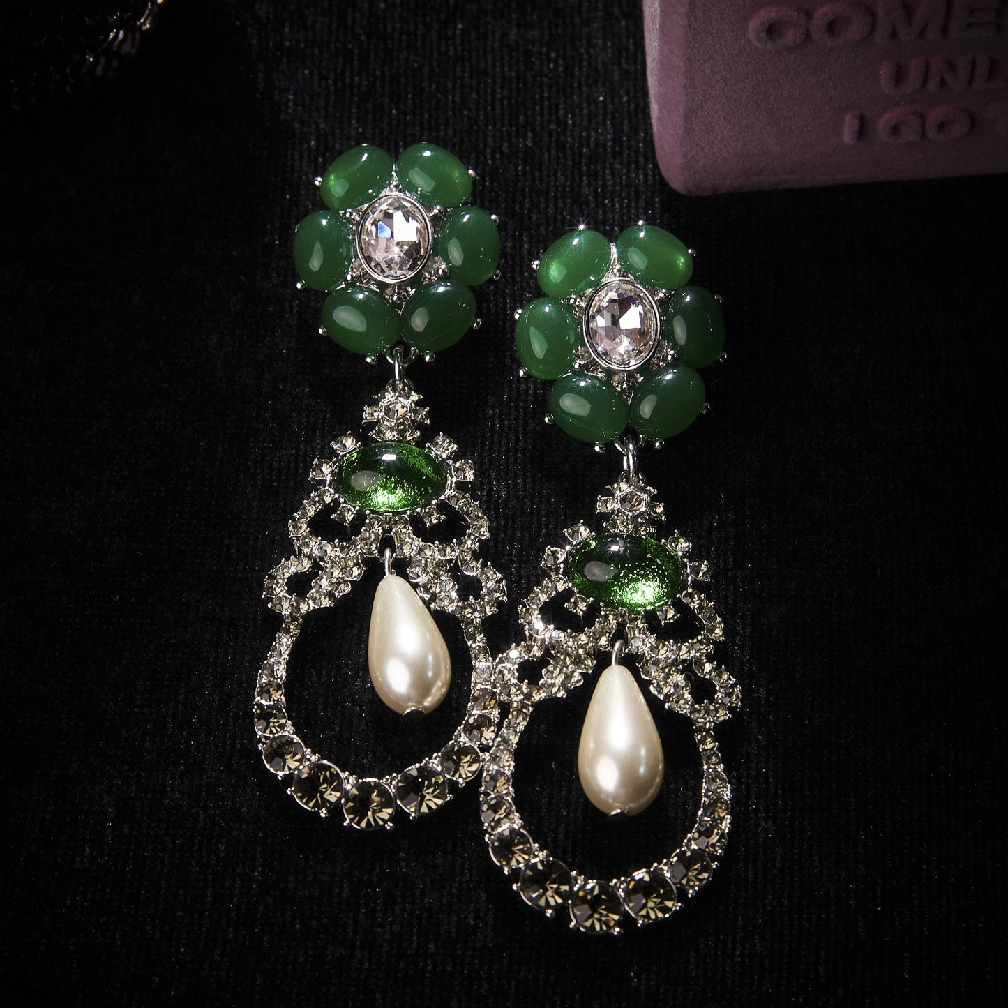 Sparkling Swarovski Crystal Copper Alloy Earrings KK-91360