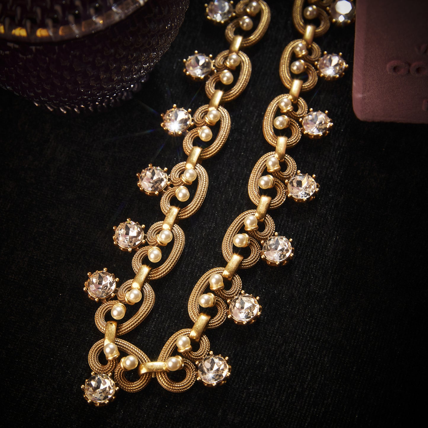 Sparkling Swarovski Crystal Copper Alloy Necklace KK-91611