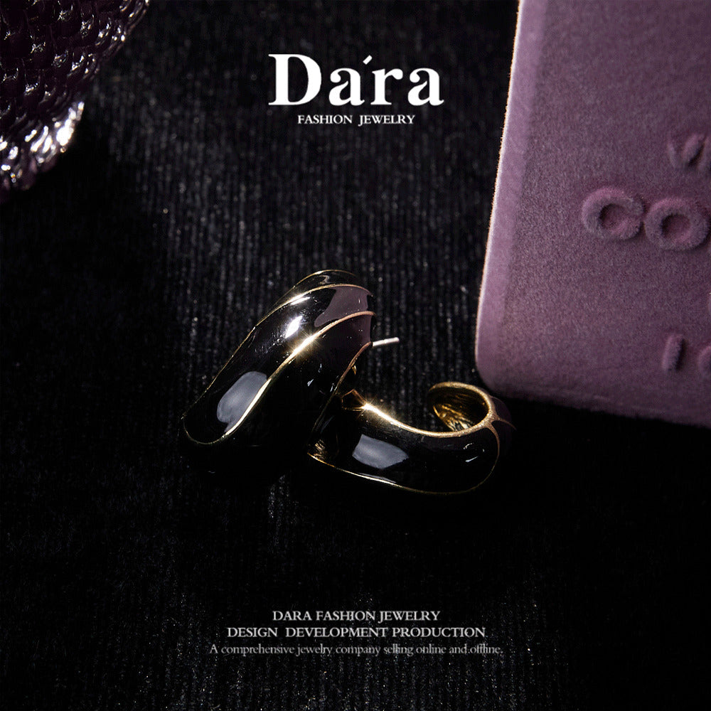 Elegant Copper Alloy Resin Earrings KK-91740