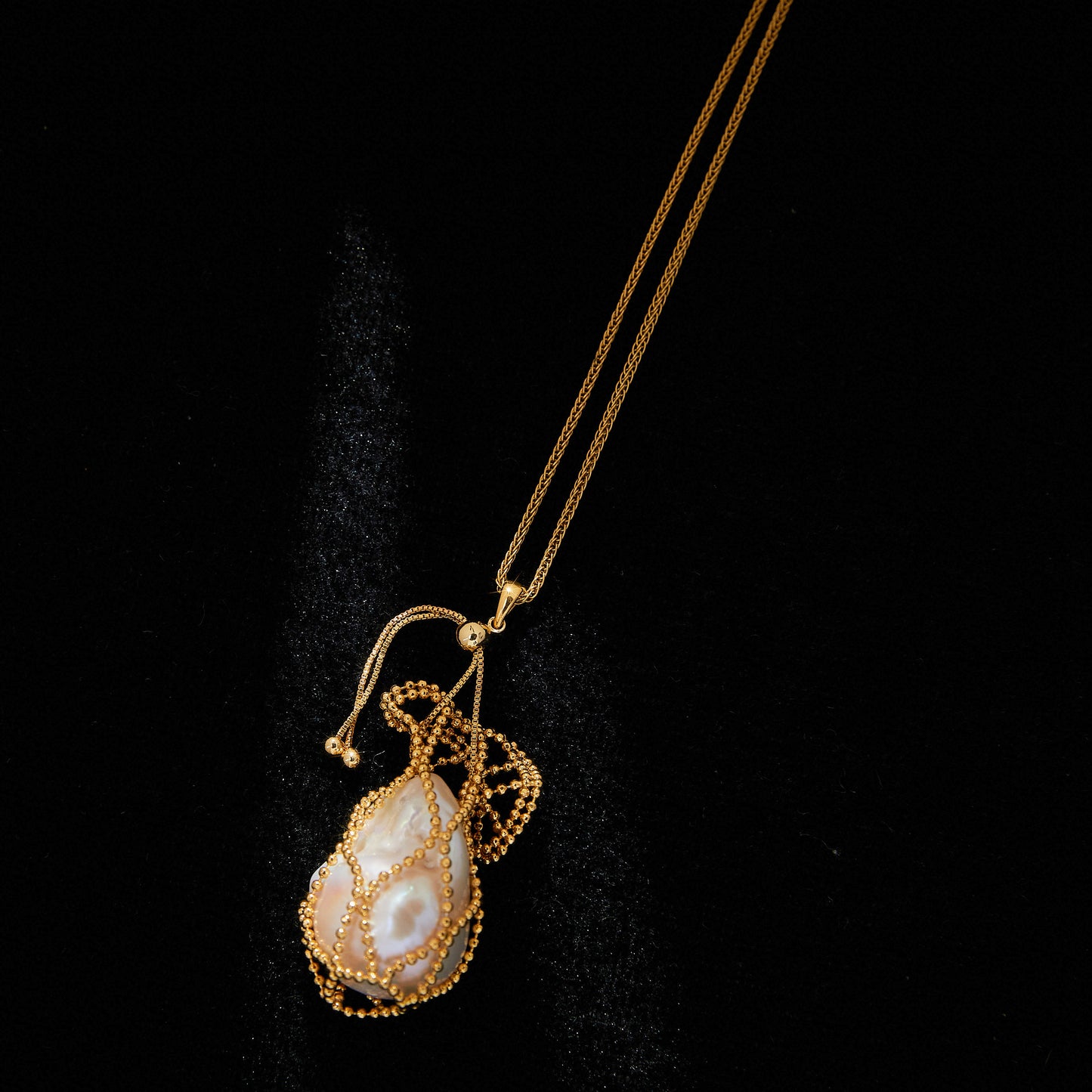 Copper Alloy Pearl-Imitation Necklace KK-JK0005