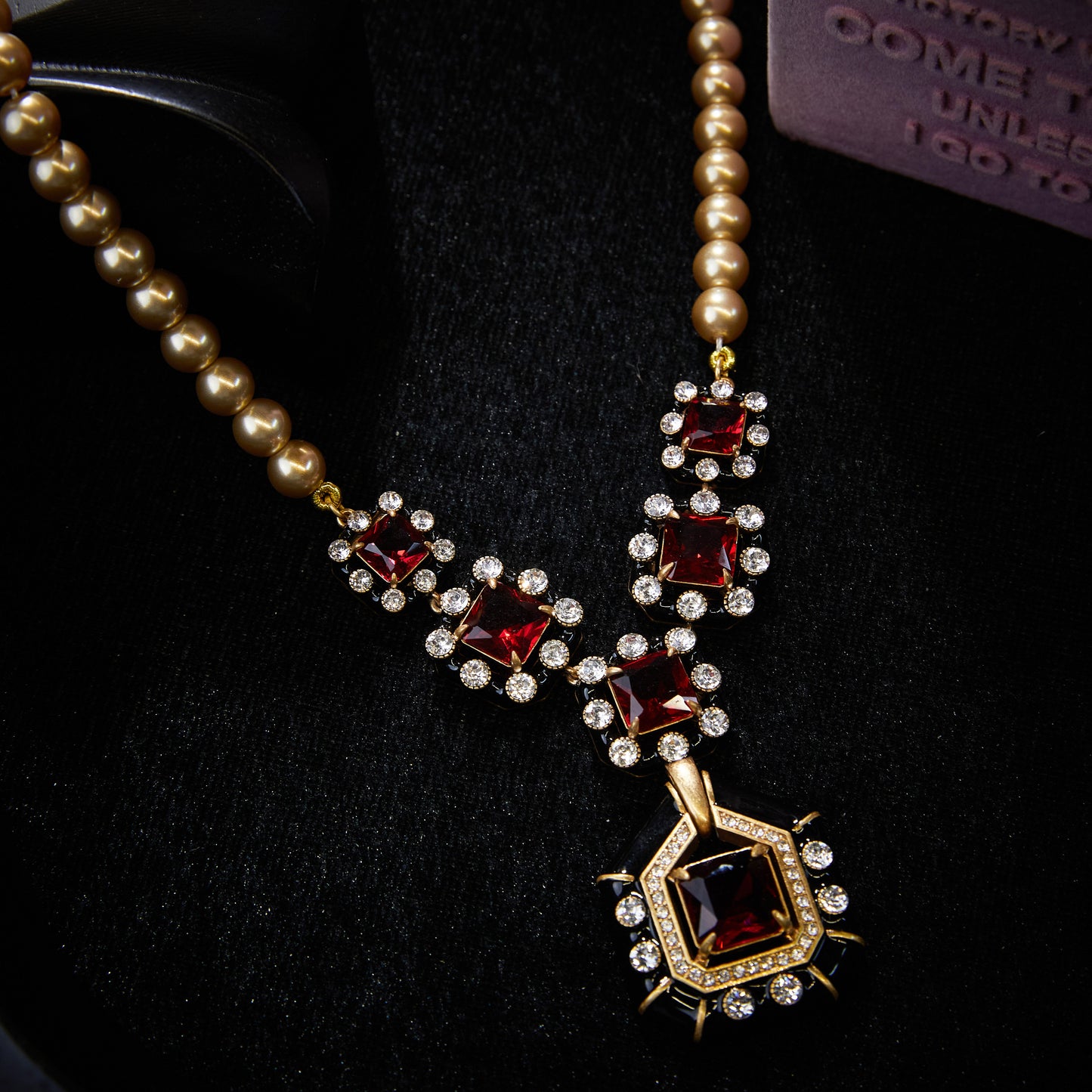 Sparkling Swarovski Crystal Copper Alloy Pearl-Imitation Necklace & Earrings Set KK-JB0089