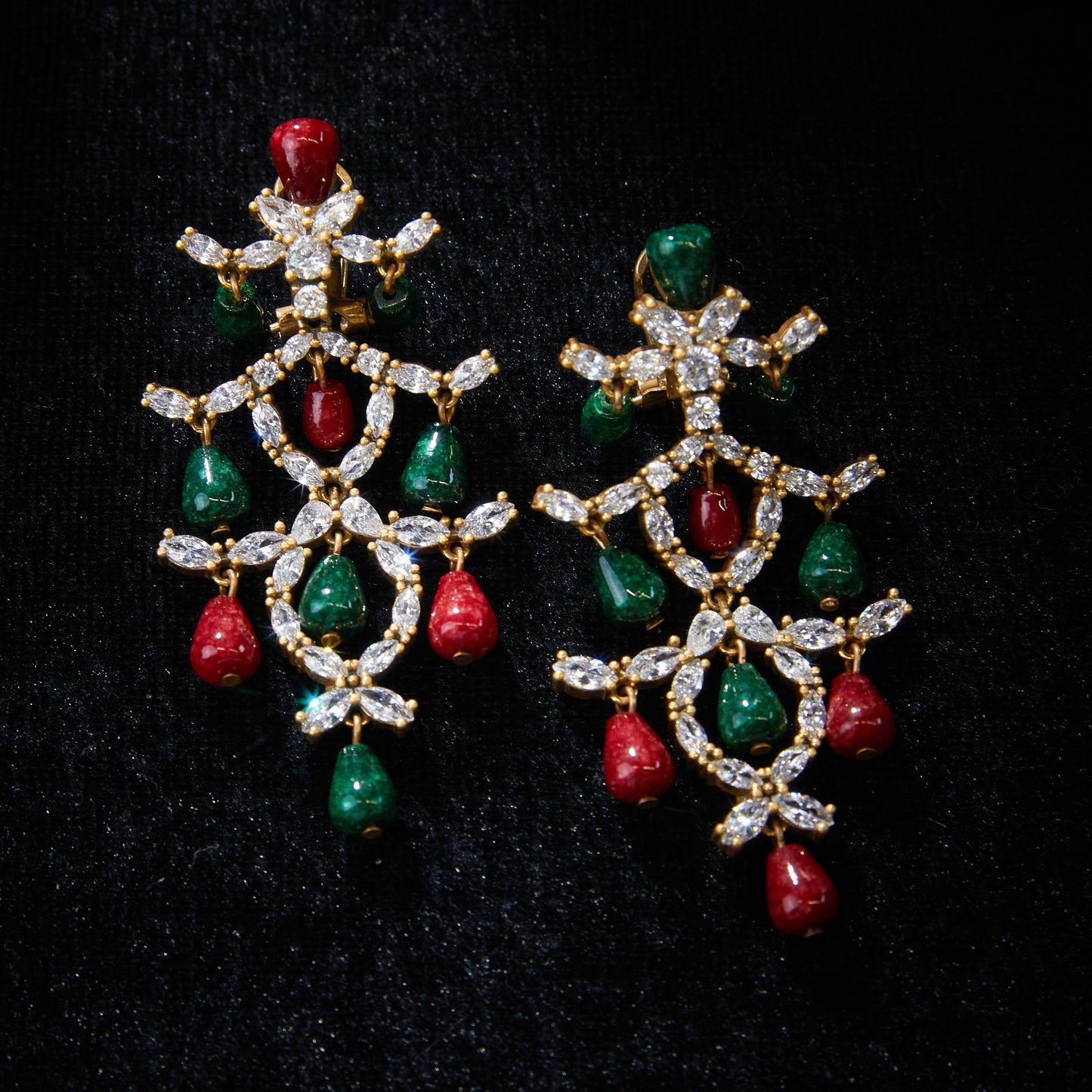 Refined Swarovski Crystal Copper Alloy Earrings KK-JB0239