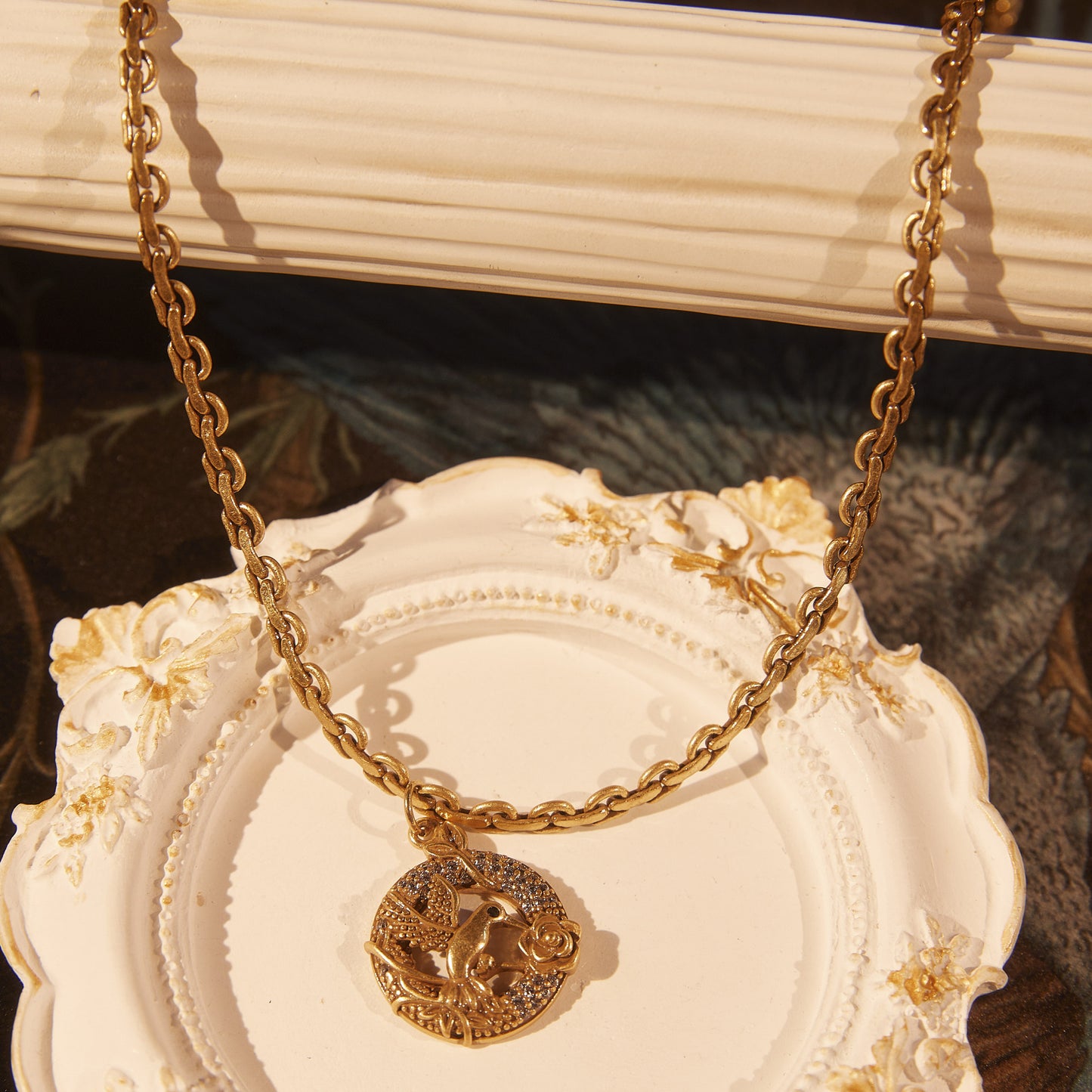 Sparkling Copper Alloy Necklace KK-91297