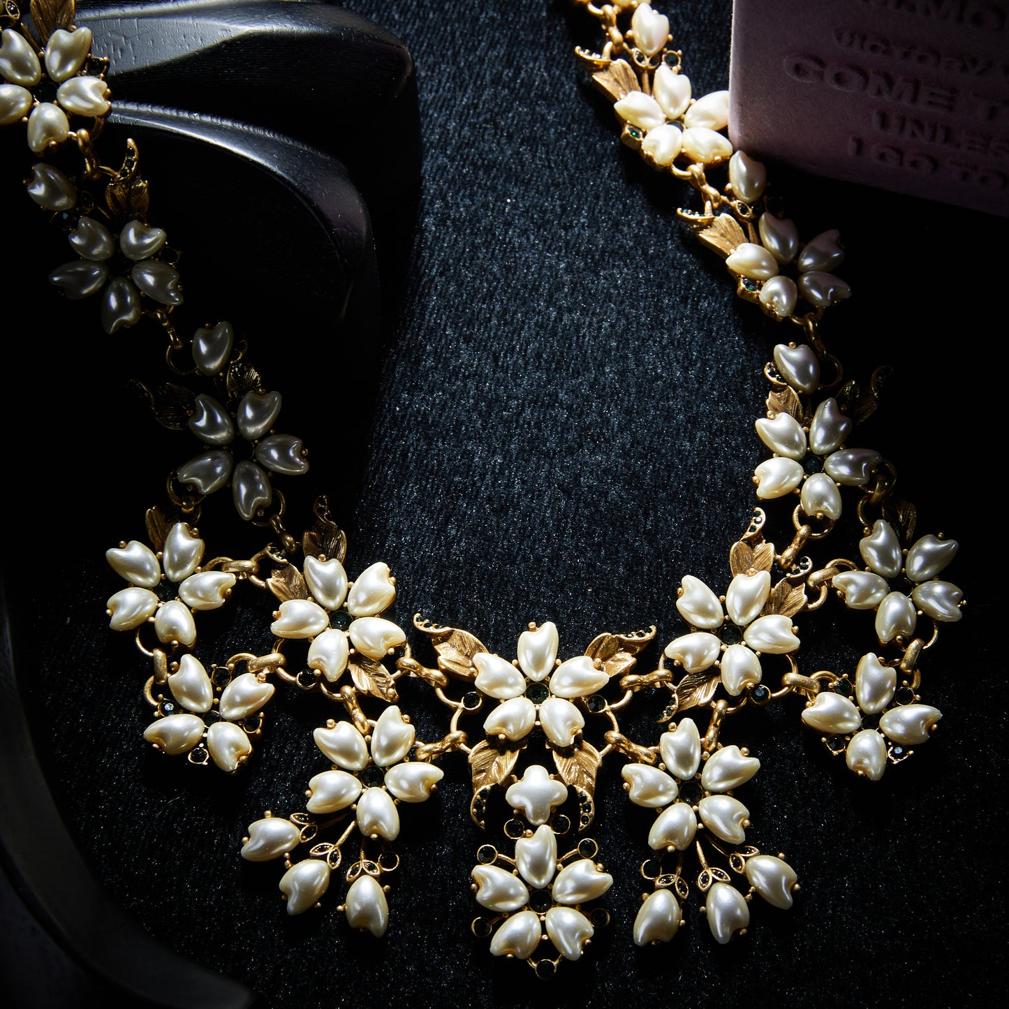 Elegant Copper Alloy Pearl-Imitation Necklace & Earrings Set KK-92027