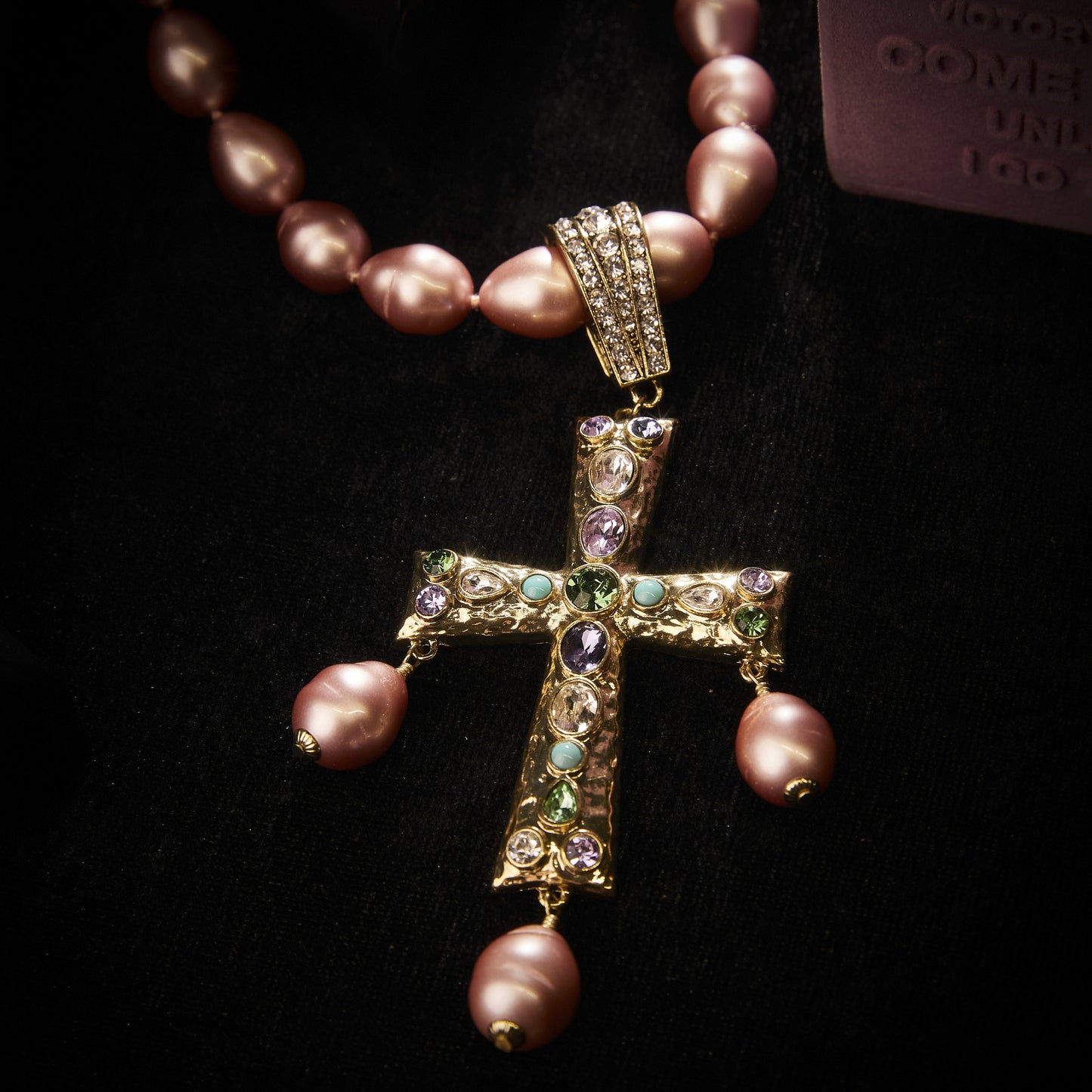 Sparkling Swarovski Crystal Copper Alloy Pearl-Imitation Necklace KK-91639