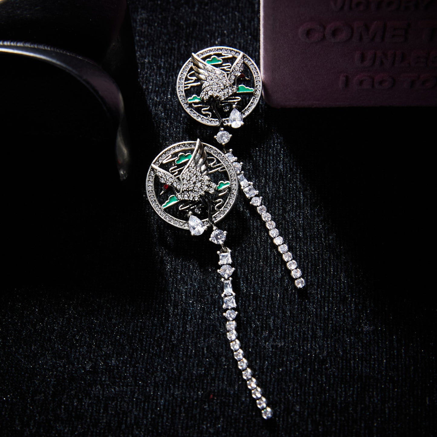 Sparkling Swarovski Crystal Copper Alloy Earrings KK-91913