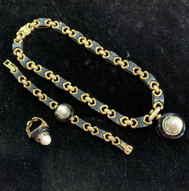 Elegant Copper Alloy Pearl-Imitation Jewelry Set KK-JK0020