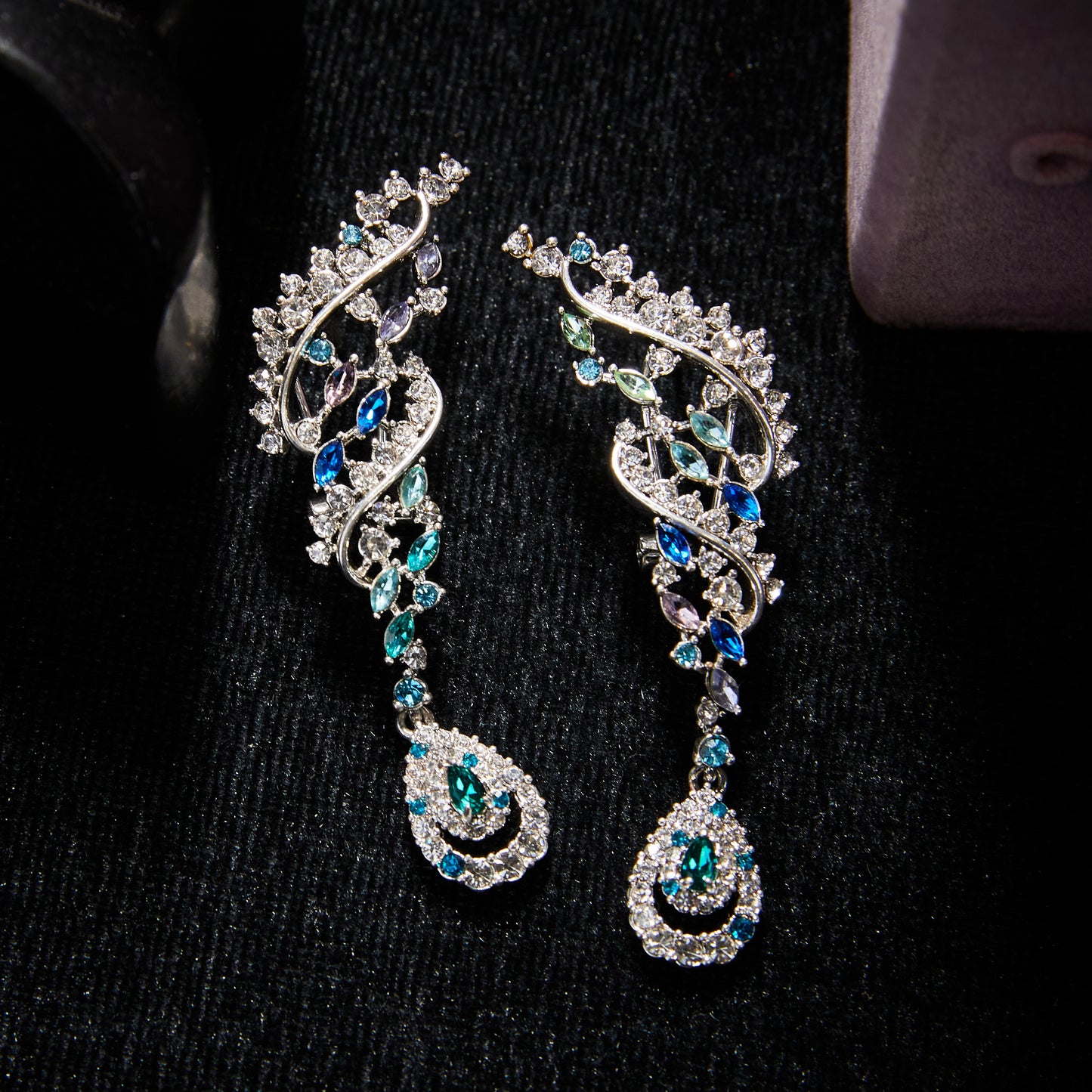 Sparkling Swarovski Crystal Copper Alloy Pearl-Imitation Jewelry Set KK-JB0157