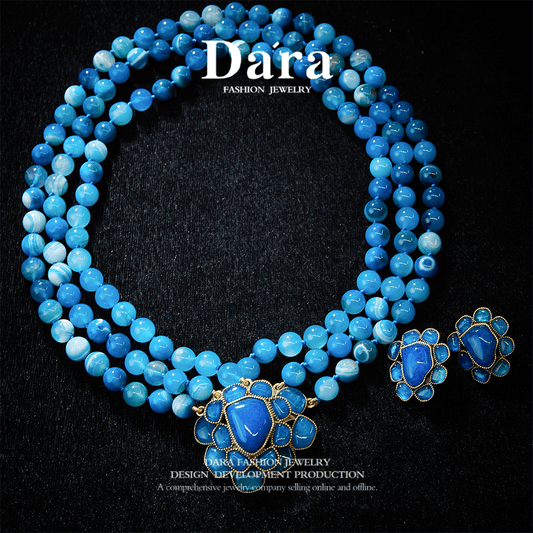 Sparkling Swarovski Crystal Copper Alloy Necklace & Earrings Set KK-JB0022