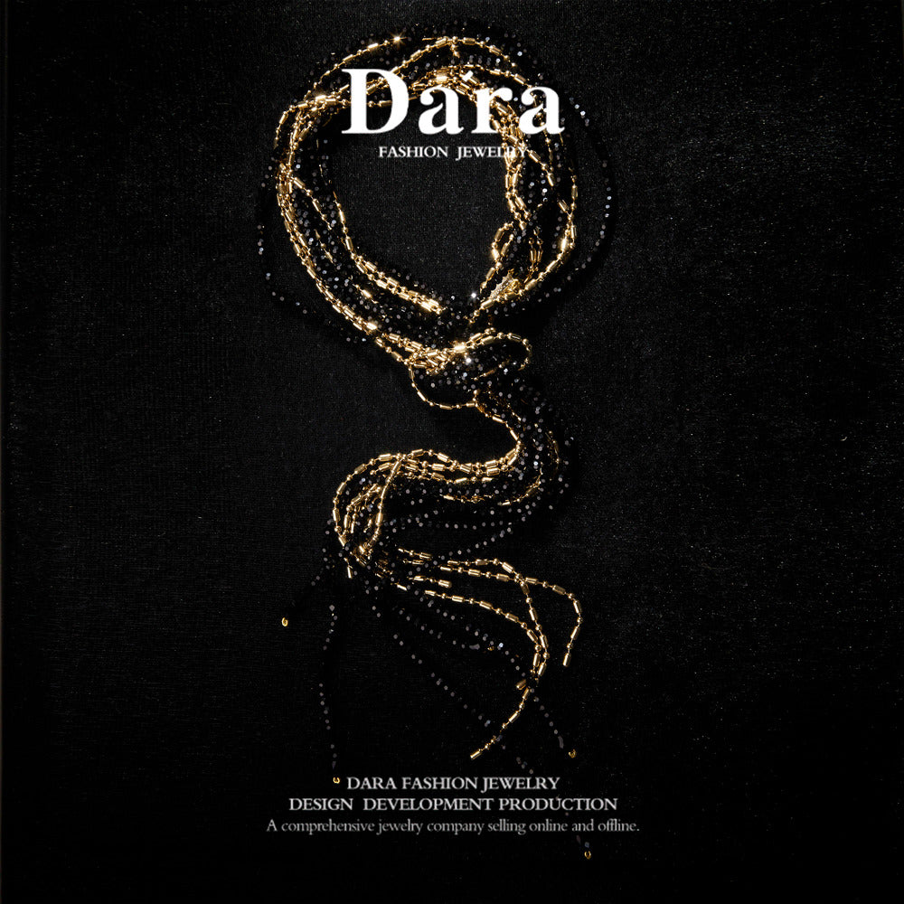 Sleek Swarovski Crystal Copper Alloy Necklace KK-91859