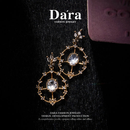 Sparkling Swarovski Crystal Copper Alloy Earrings KK-91338