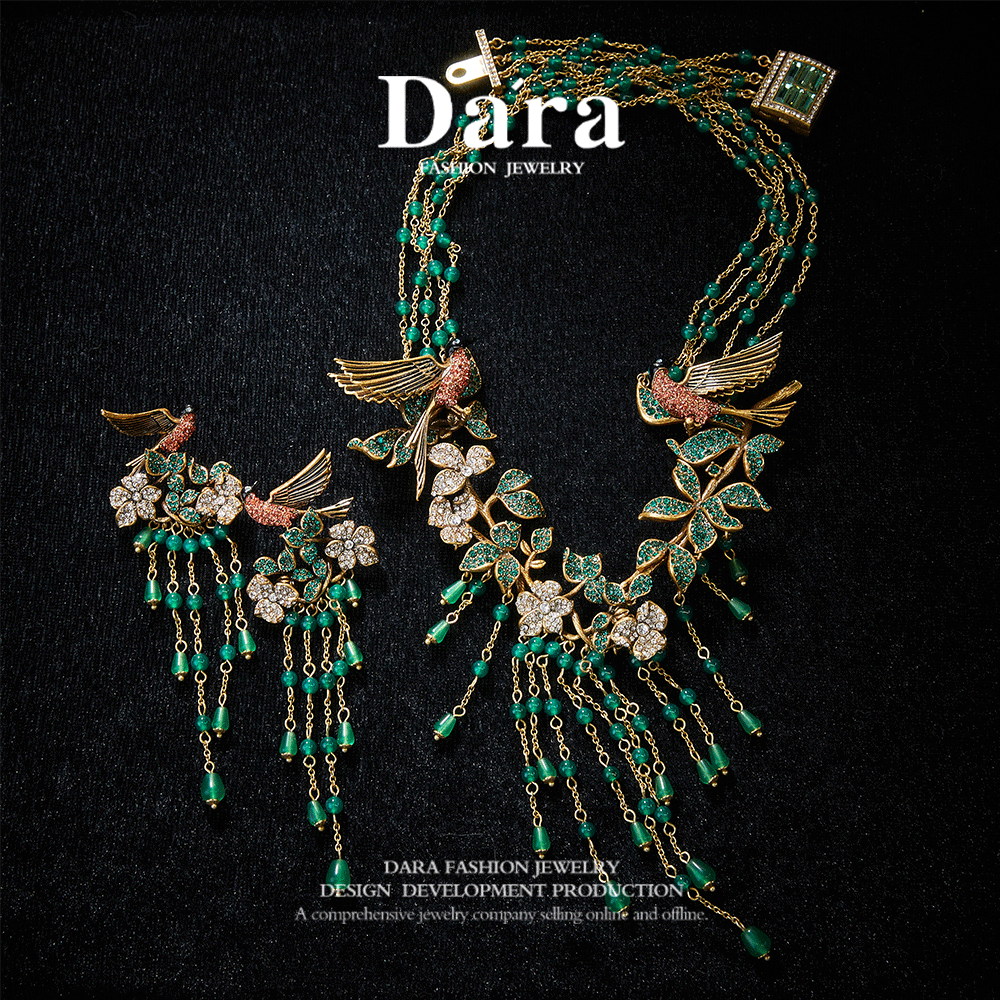 Sparkling Swarovski Crystal Copper Alloy  Jewelry Set KK-JB0114