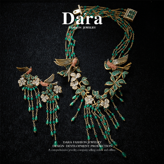 Sparkling Swarovski Crystal Copper Alloy  Jewelry Set KK-JB0114