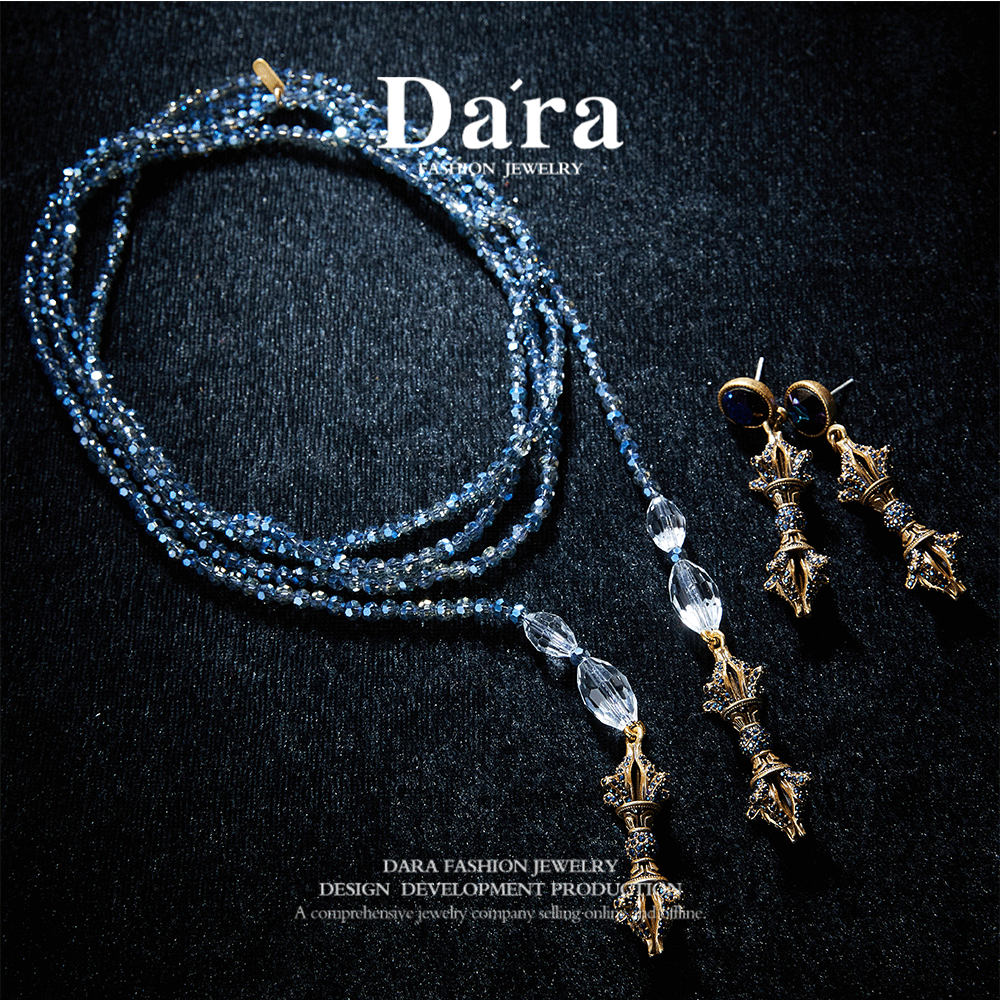 Sparkling Swarovski Crystal Copper Alloy Jewelry Set KK-92046