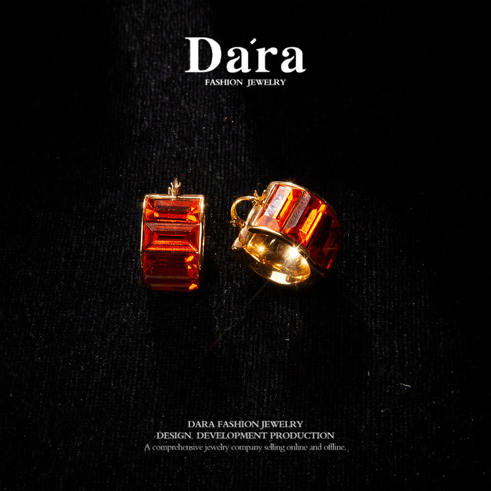 Refined Swarovski Crystal Copper Alloy Earrings  KK-91054