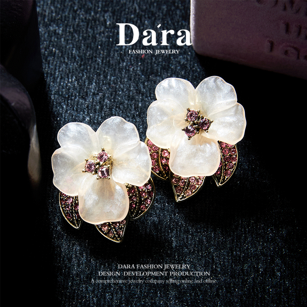 Sparkling Swarovski Crystal Copper Alloy Earrings & Ring KK-91389