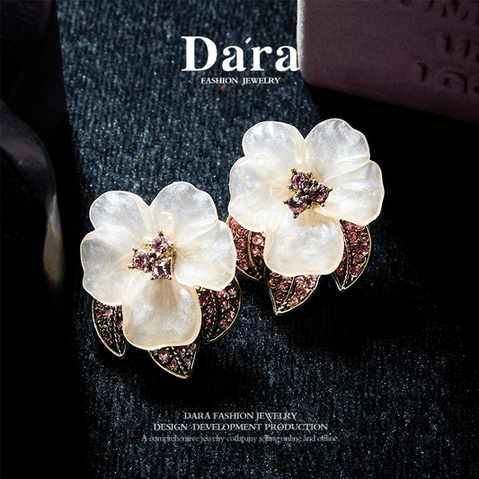 Sparkling Swarovski Crystal Copper Alloy Earrings & Ring KK-91389