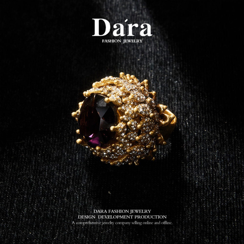 Sparkling Swarovski Crystal Copper Alloy Ring KK-91884