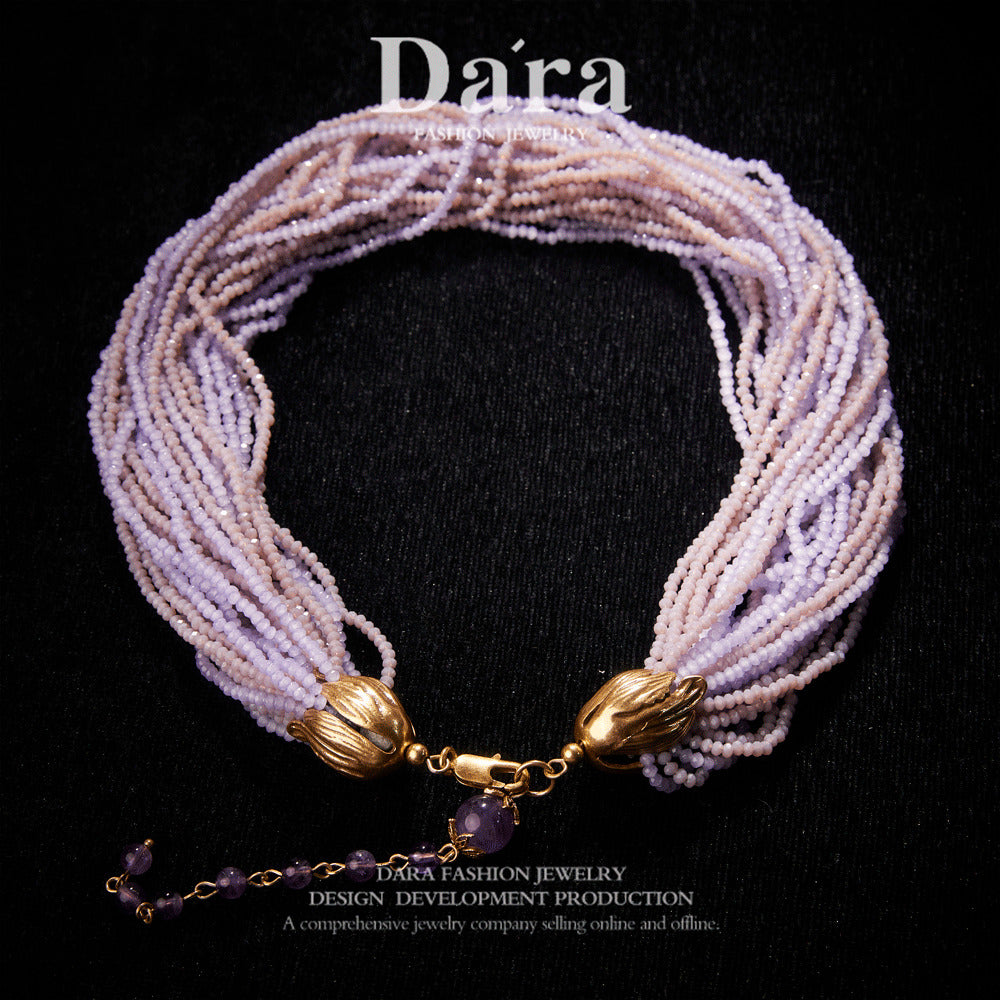 Timeless Swarovski Crystal Copper AlloyNecklace KK-91308