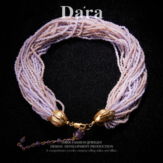 Timeless Swarovski Crystal Copper AlloyNecklace KK-91308