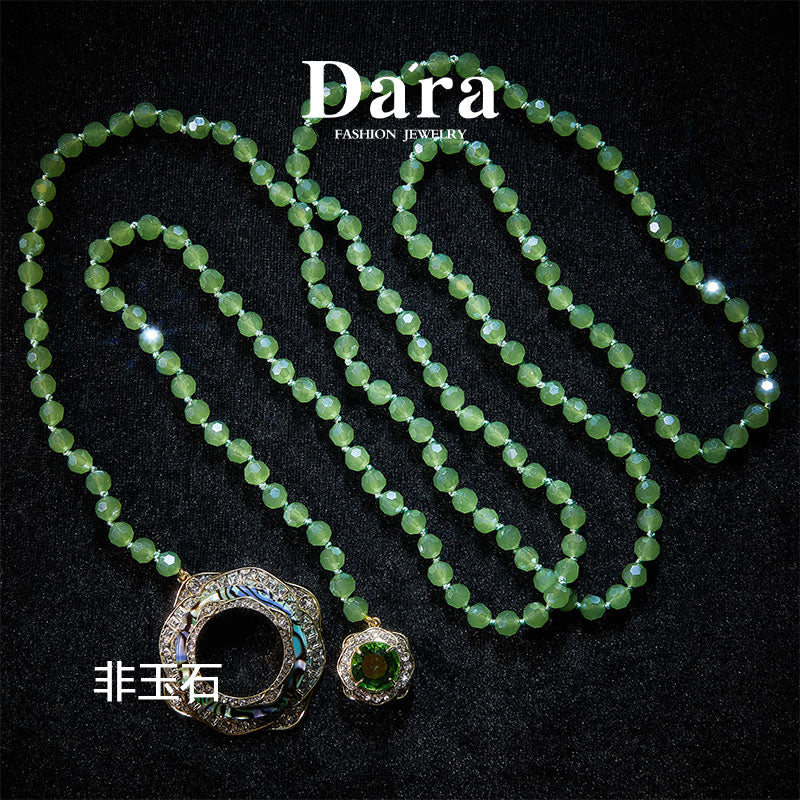 Sparkling Swarovski Crystal Copper Alloy Necklace & Earrings Set KK-92199