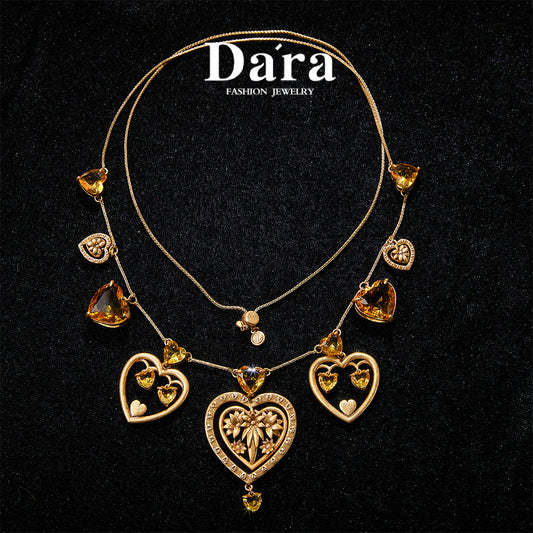 Sparkling Swarovski Crystal Copper Alloy Necklace KK-JB0091