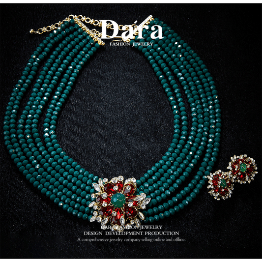 Refined Swarovski Crystal Copper Alloy Jewelry Set KK-JB0077