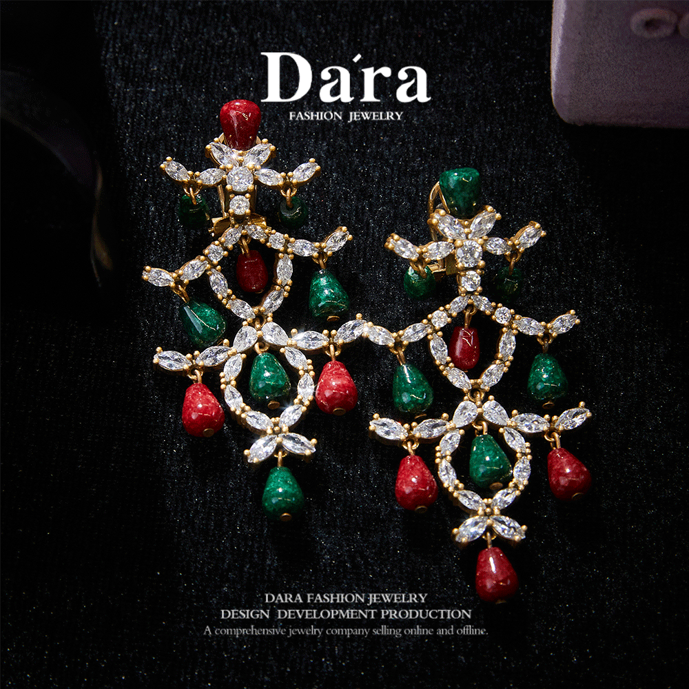 Refined Swarovski Crystal Copper Alloy Earrings  KK-JB0239