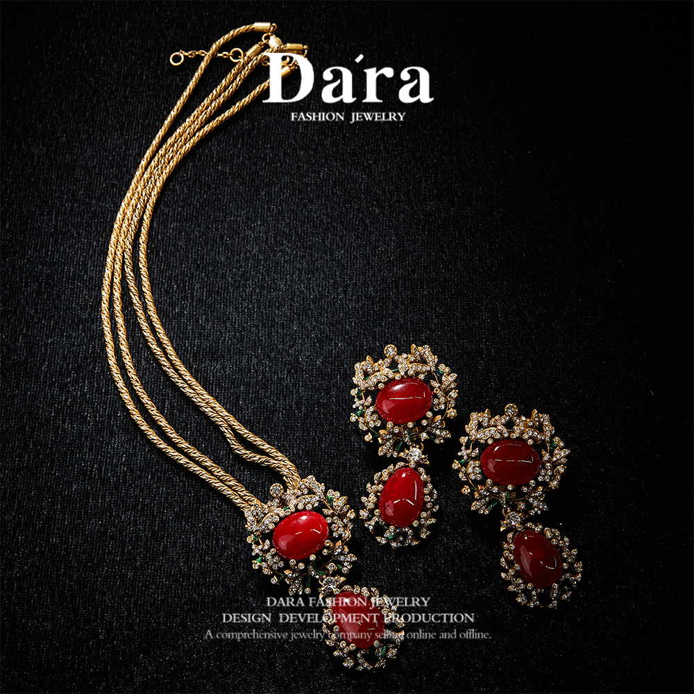 Sparkling Swarovski Crystal Copper Alloy Jewelry Set KK-JB0074