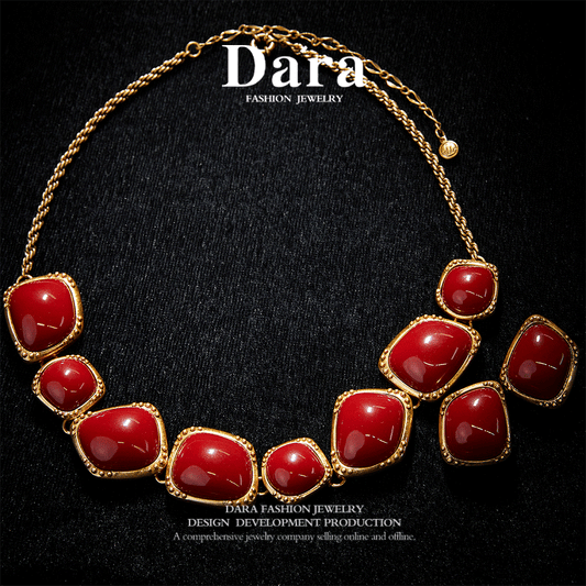 Sparkling Swarovski Crystal Copper Alloy Necklace & Earrings Set KK-JB0158