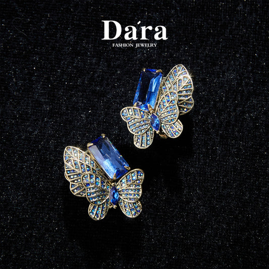 Sparkling Swarovski Crystal Copper Alloy Earrings KK-JK0012