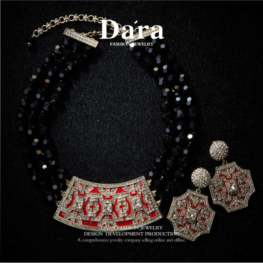 Timeless Swarovski Crystal Copper Alloy Necklace & Earrings Set KK-91361