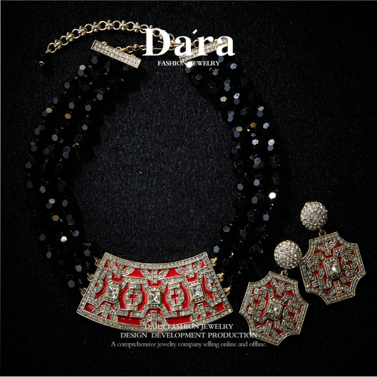 Timeless Swarovski Crystal Copper Alloy Necklace & Earrings Set KK-91361