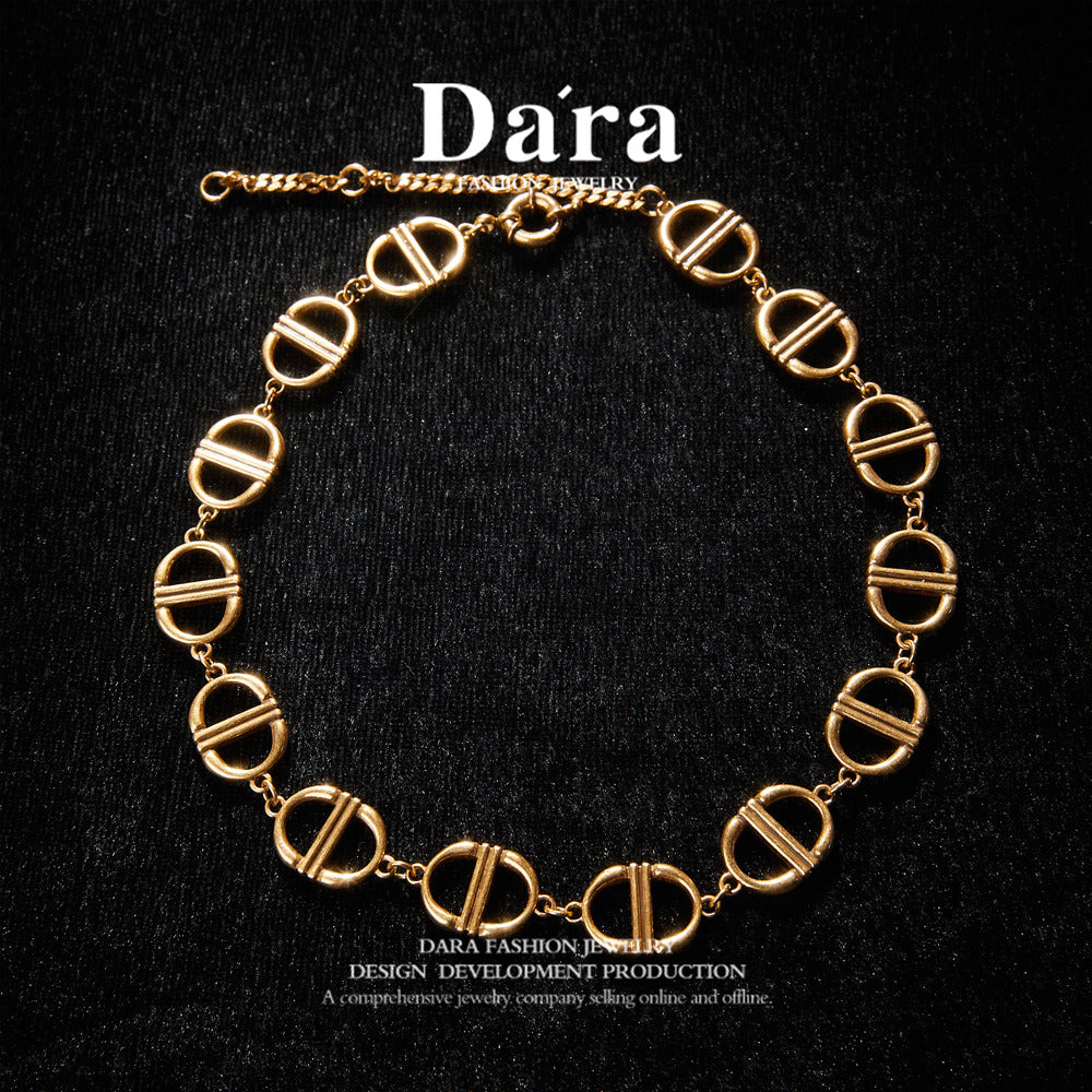 Elegant Copper Alloy Necklace KK-9343