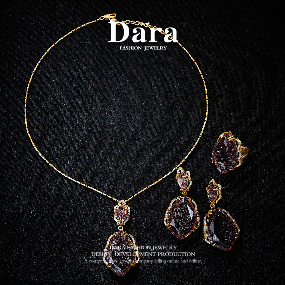 Sparkling Swarovski Crystal Copper Alloy  Jewelry Set KK-JB0056