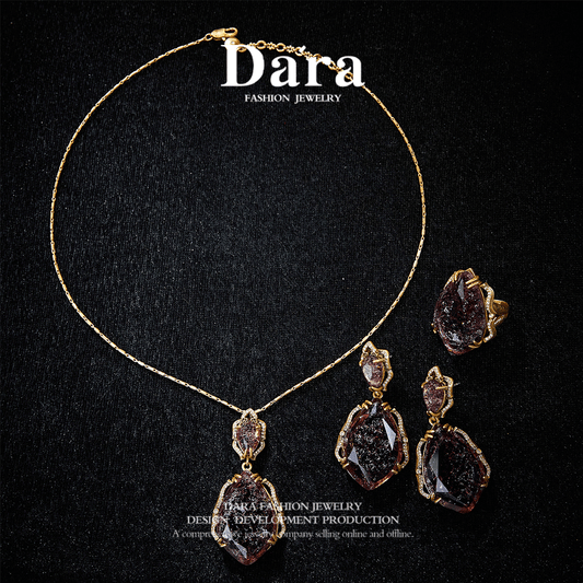 Sparkling Swarovski Crystal Copper Alloy  Jewelry Set KK-JB0056