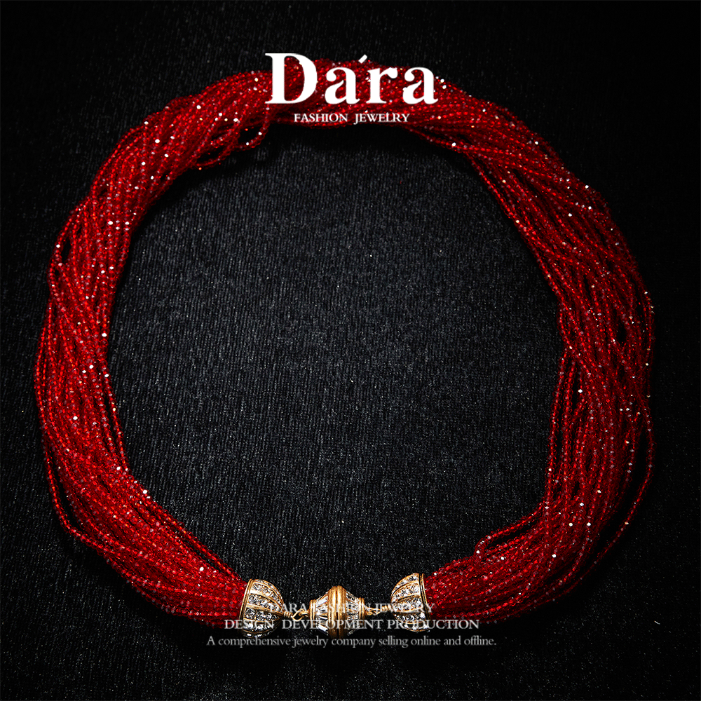 Sparkling Swarovski Crystal Copper Alloy Necklace KK-JB0131