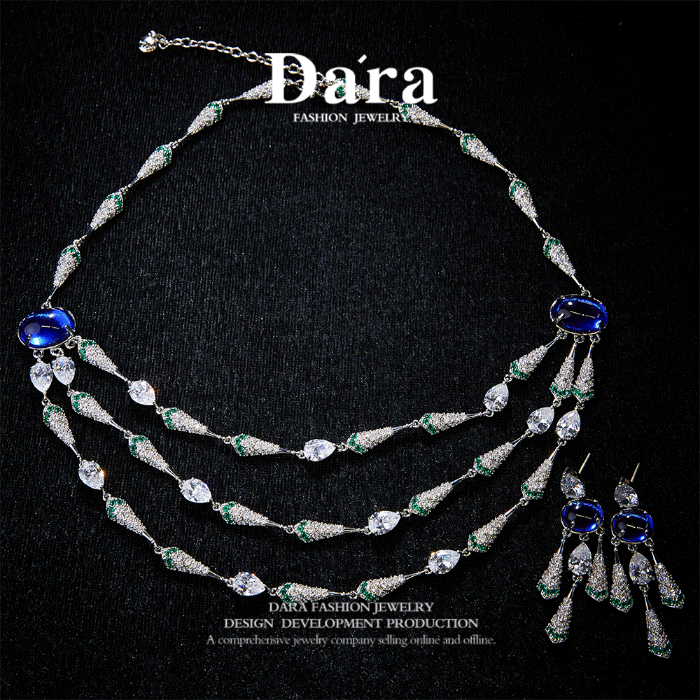 Sparkling Swarovski Crystal Copper Alloy Jewelry Set KK-JB0029