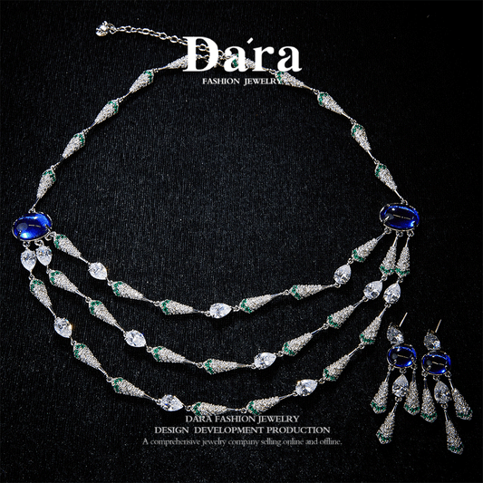 Sparkling Swarovski Crystal Copper Alloy Jewelry Set KK-JB0029