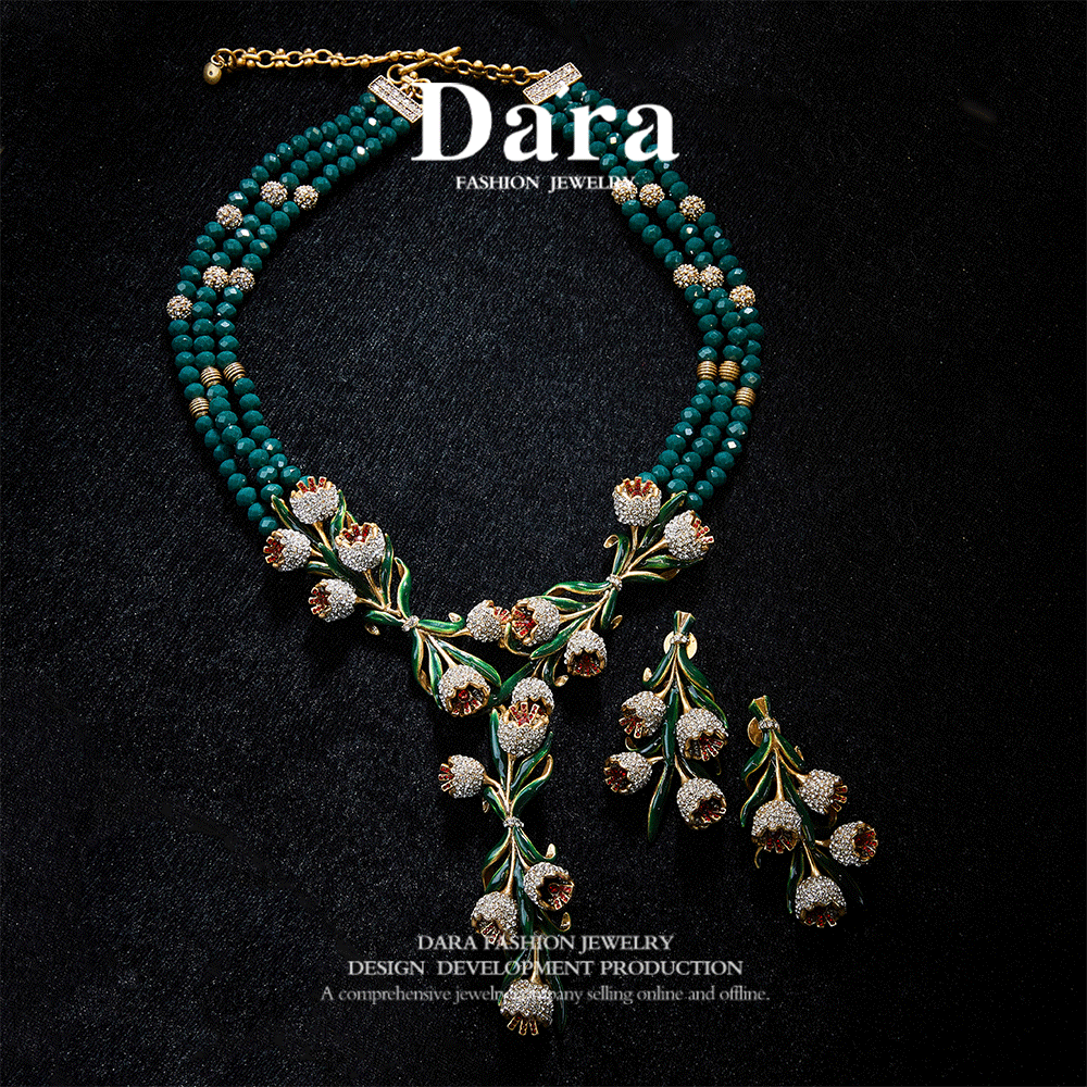 Refined Swarovski Crystal Copper Alloy Jewelry Set KK-JB0079