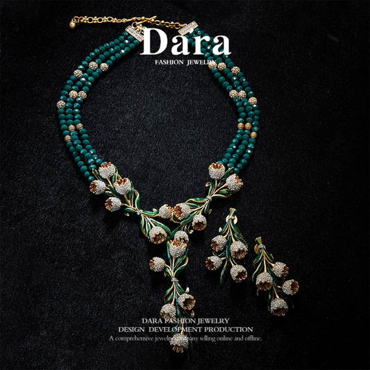 Refined Swarovski Crystal Copper Alloy Jewelry Set KK-JB0079