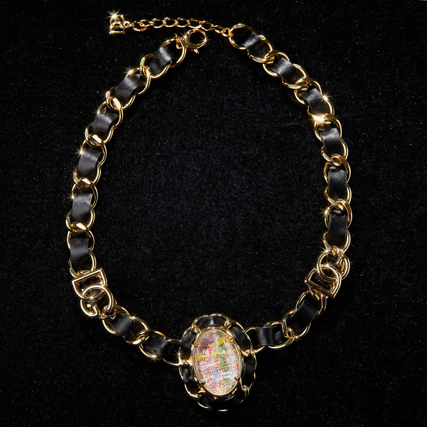 Elegant Copper Alloy Necklace KK-JB0159